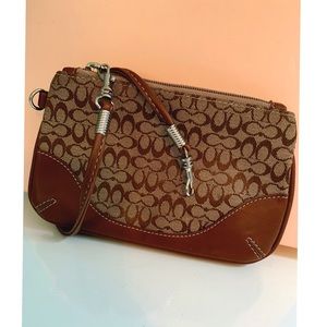 Brown & Beige COACH wristlet!